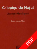 Calepino de Motul, Diccionario maya-español, Tomo 1 / Ramón Arzápalo Marín 